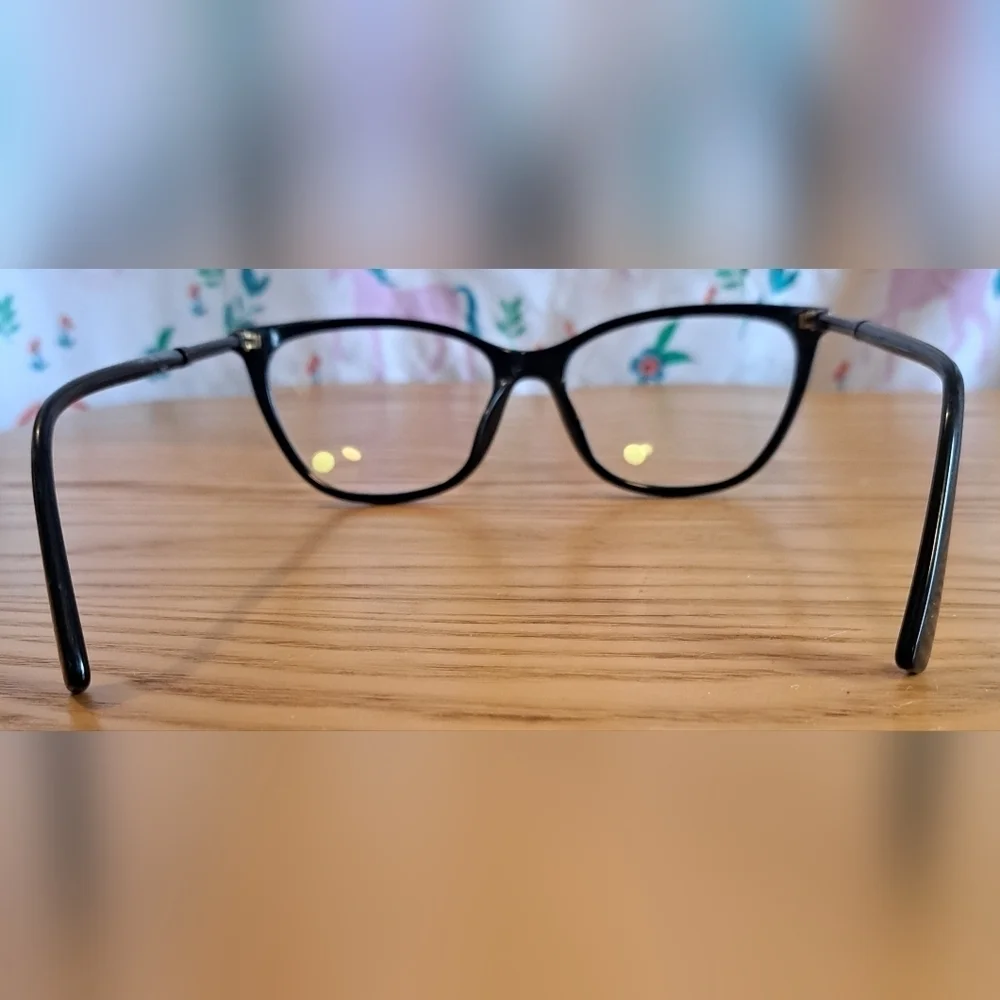 EUC Versace VE3293 Black & Grey Marble Cat Eye Casual Reading Glasses Frames